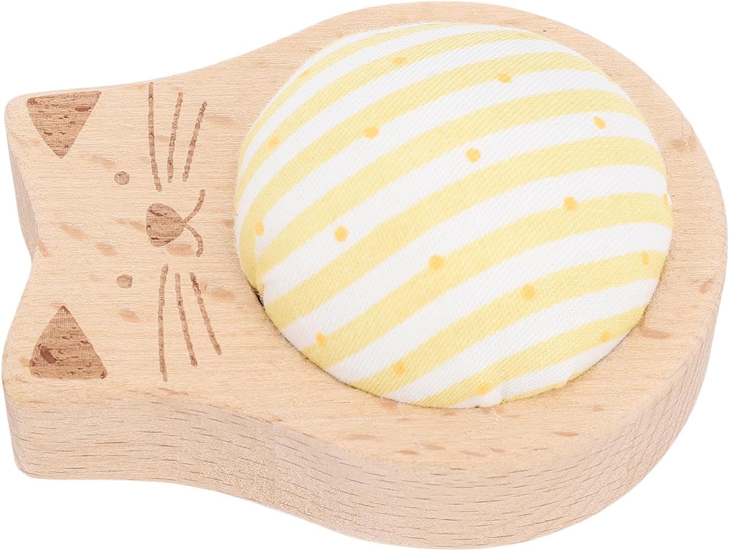 VINGVO Sewing Pins Cushion Set, 80Pcs Straight Quilting Position Pins, Wooden Base Needle Pincushion with Storage Case for Marking & Crafts