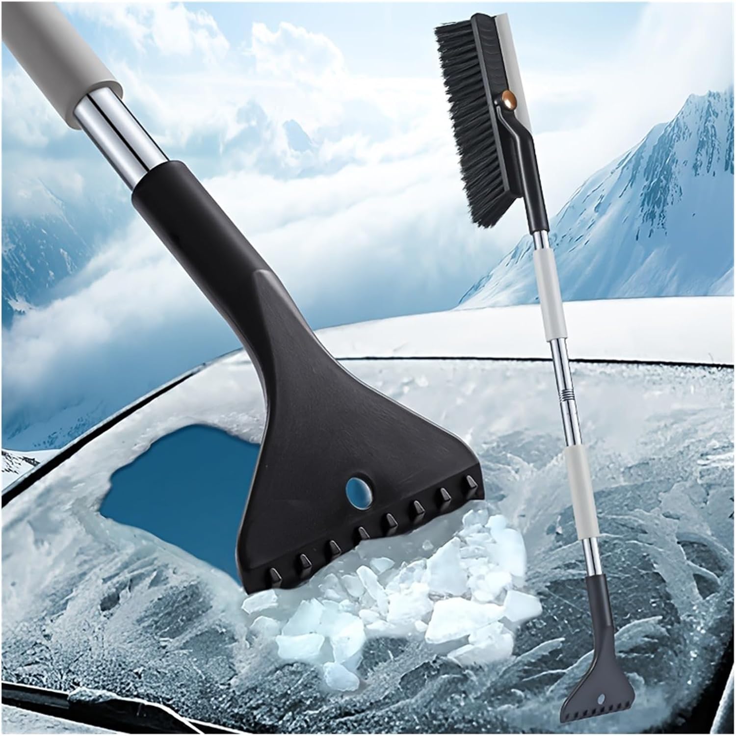 Car Ice Scraper Windshield Ice Breaker Quick Clean Glass Brush Snow Remover Cleaner Tool Window Winter Snow Brush Shovel