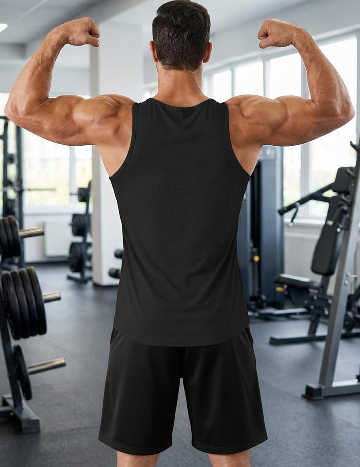 PINSPARK Men's Tank Tops UPF 50+ Quick Dry Sleeveless Athletic Shirts Gym Workout Running Beach Swim Muscle Tee Summer - Image 5