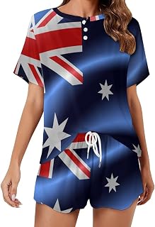 Two Piece Sets for Women Summer Crew Neck Lounge Short Sets Drawstring Sweatsuit