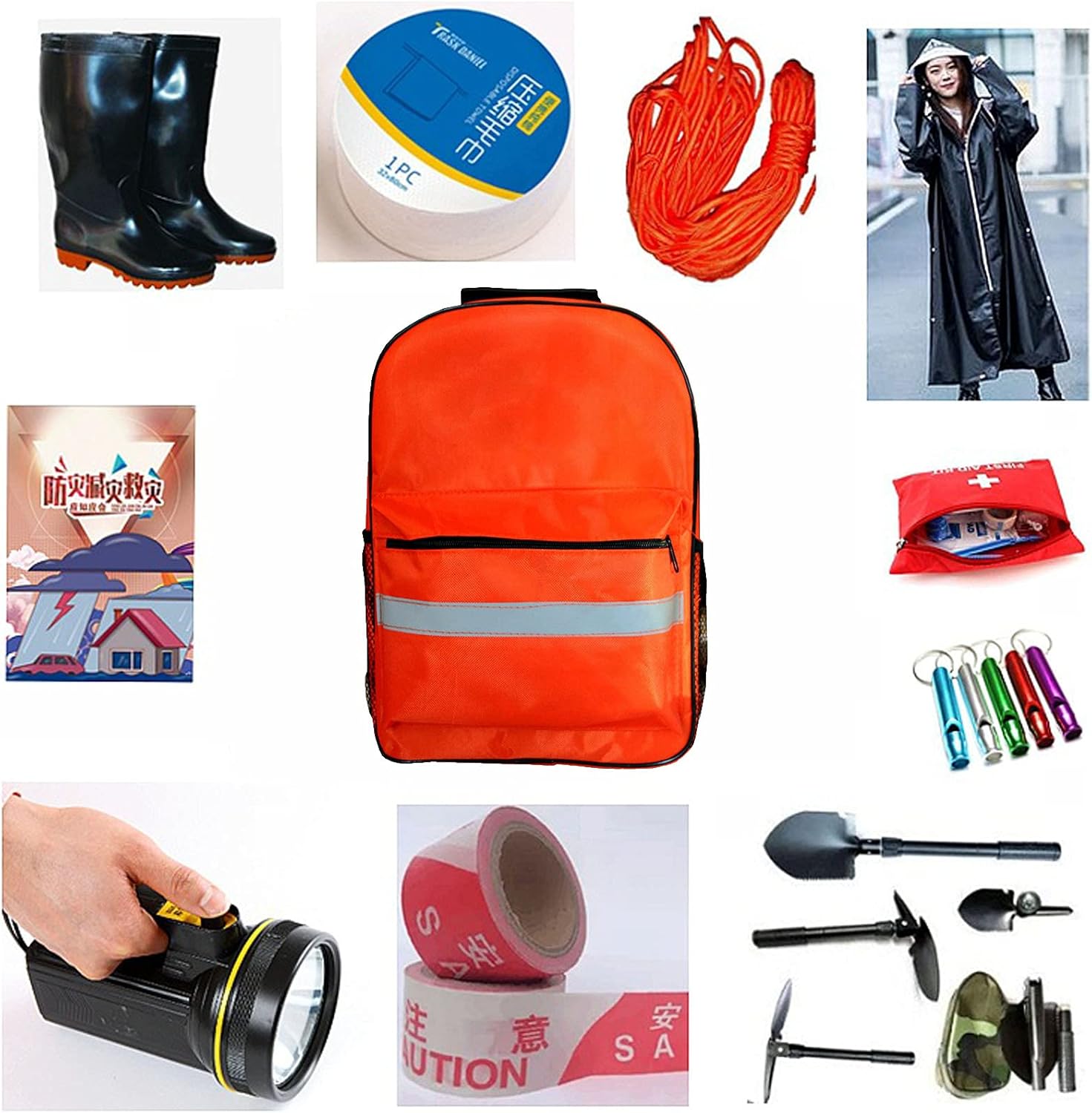 First Aid Kit Haversack Bag, Outdoor Travel Portable Empty Ideal for Home Car Camping Hiking Office Sports(Only Package)