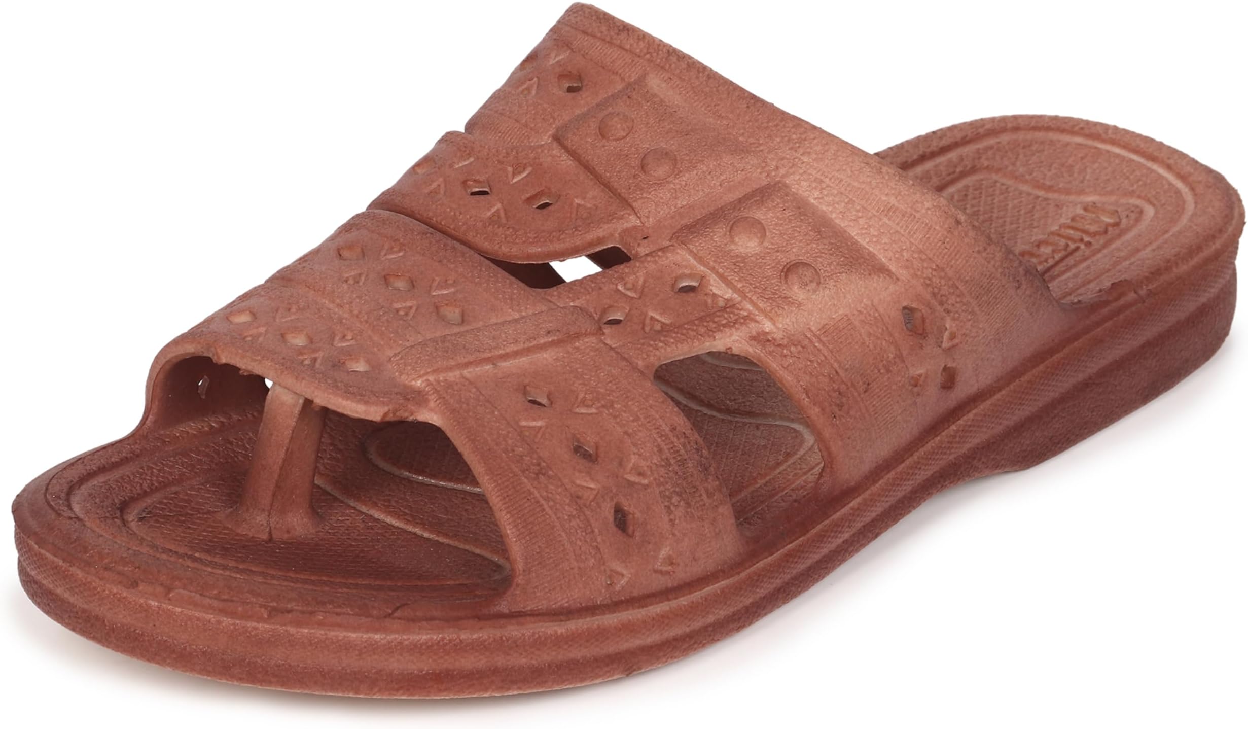 Action Men's Brown Non-Marking Solid Slippers_GS 324-FTT-BR