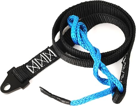 64in Plow Strap for ATV UTV Winch, Heavy Duty Snow Plow Lift Strap, 3500lb High Tensile Strength Winch Snow Plow Straps for Use with Standard or Wide Winches