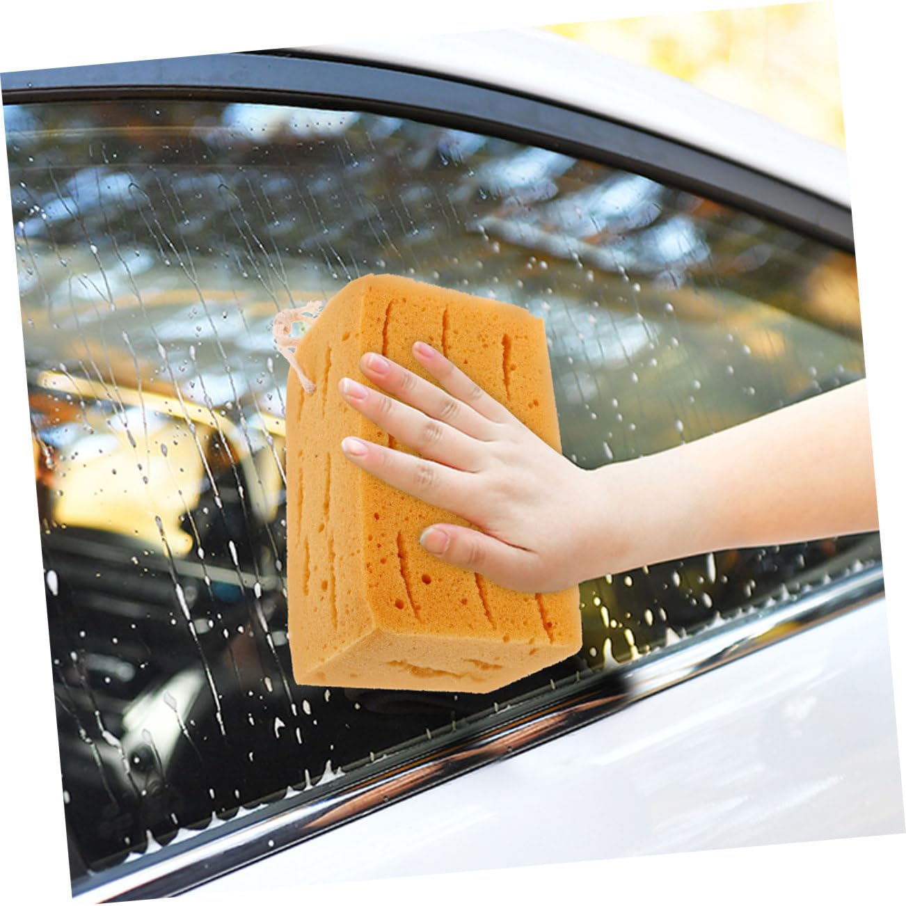 ULTECHNOVO Éponge Nettoyage Voiture Grande Absorbante Outil Lavage Auto Essuyer Voiture Bloc Éponge Lavable