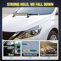 Vista 6 de Nilight 2PCS Magnetic Base Light Bar Mounts Universal Fit Strong Sucker Holder W/Rubber Boot for LED Pod Work Lights Auxiliary Driving Lamp on Roof