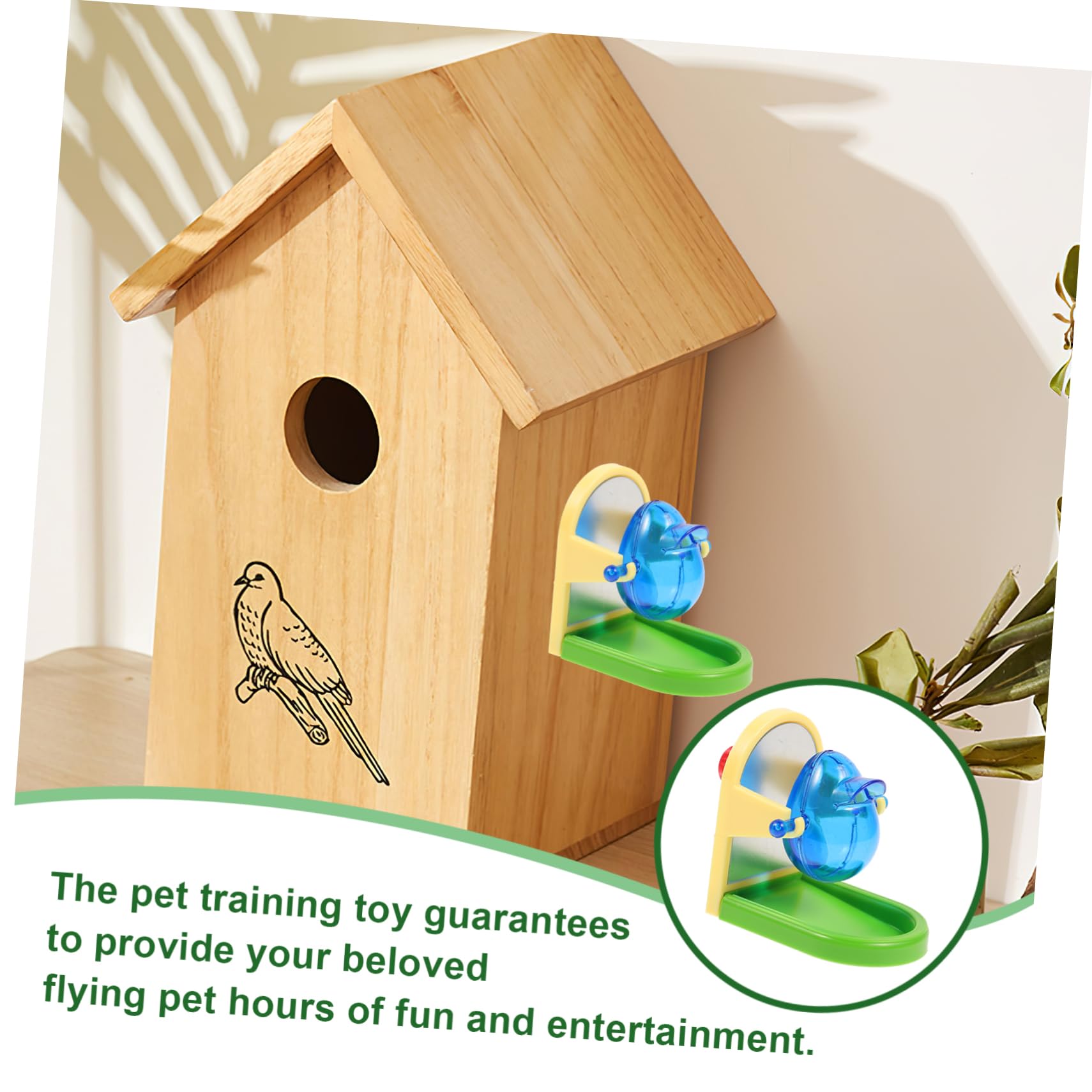 Toyvian Juguete Dispensador de Comida para Entrenamiento y Entretenimiento para Loros y Pájaros Estructura Simple Material de Metal y Plástico Color Aleatorio