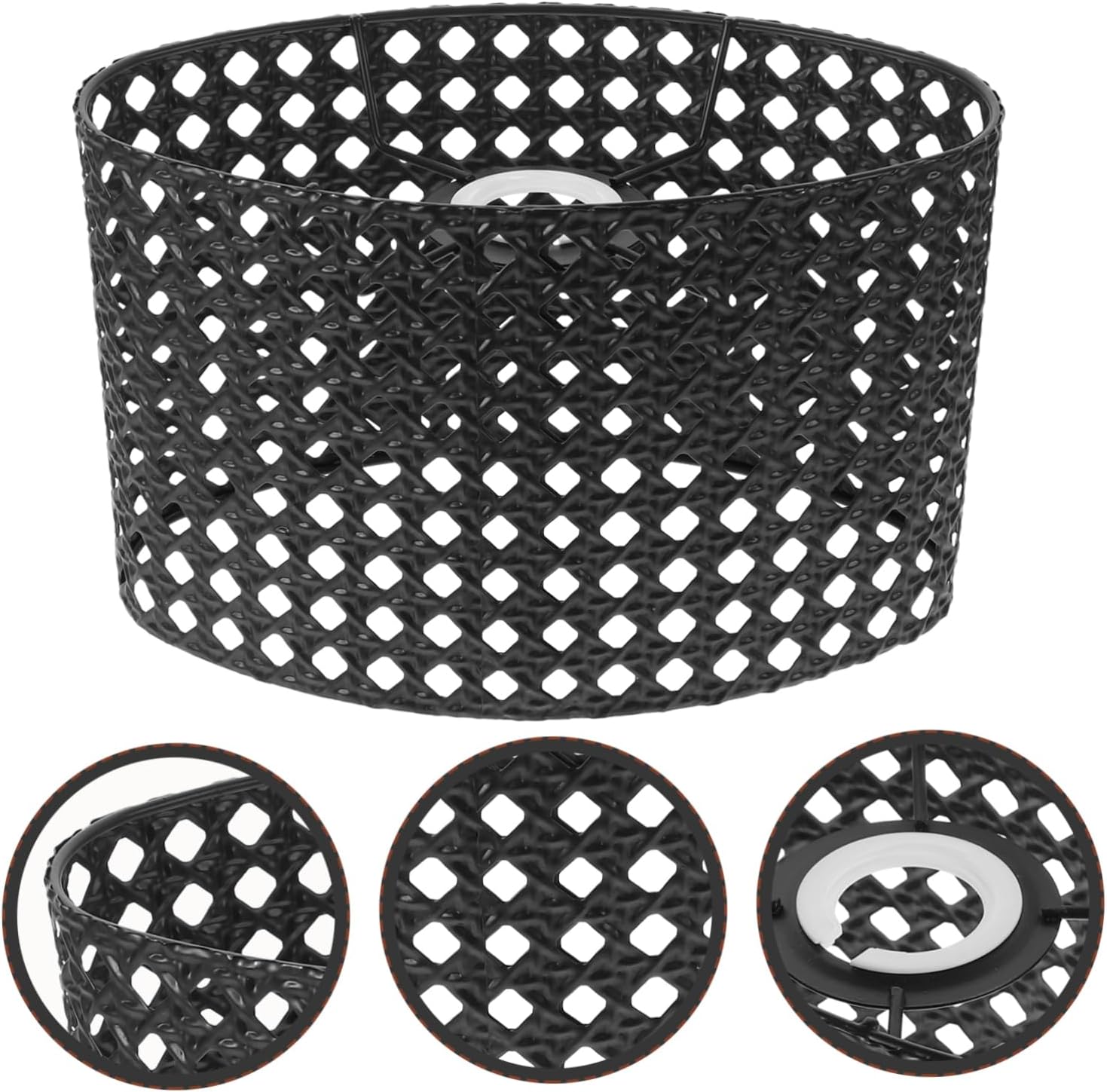 DOITOOL Replacement Lamp Shade Industrial Drum Ceiling Light Cover Drum Lamp Shade