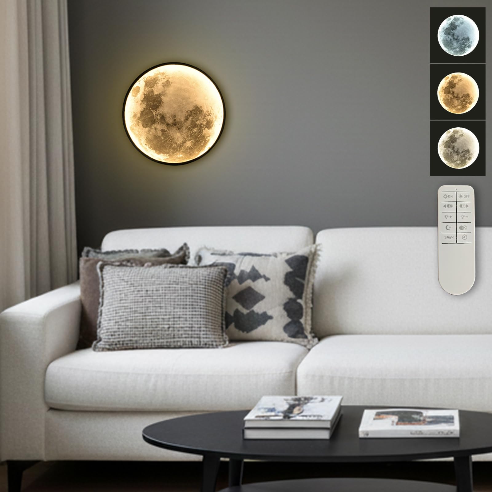 View 1 of **DOESNT WORK** Clcmber 23.6" Moon Wall Sconce