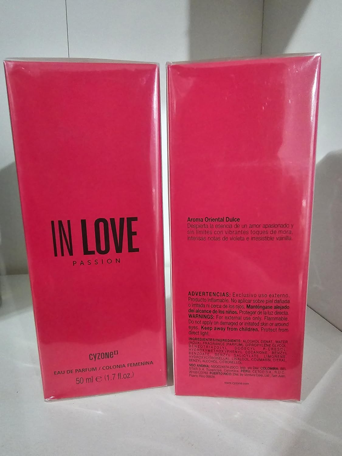 Esika l bel cyzone perfume de mujer in love passion 50 ml fl oz pack of 
