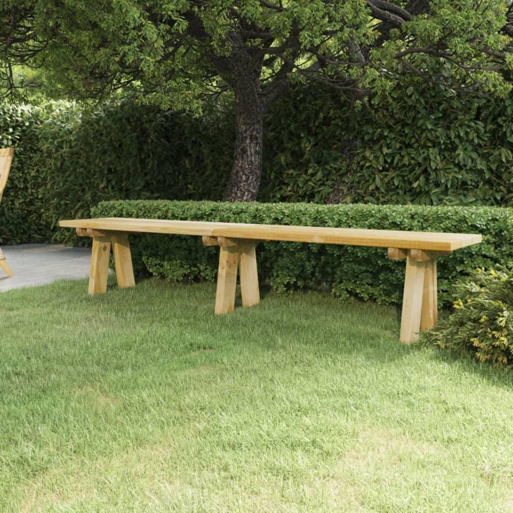 Ławka ogrodowa 220 cm, lite drewno sosnowe, impregnowana, odporna na warunki atmosferyczne, ławka do siedzenia na taras, balkon, werandę, na zewnątrz, wytrzymała i stabilna, z oparciem i