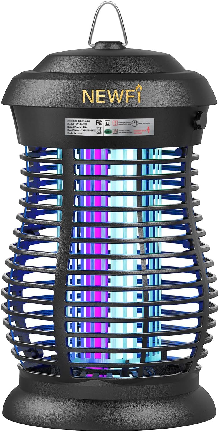 New Fi Bug Zapper，Two-Color Electronic Mosquito Zapper Outdoor Waterproof，Fly Trap，Insect Zapper，Mosquito Killer Outdoor and Indoor for Home, Kitchen, Backyard, Camping (Bug Zapper)
