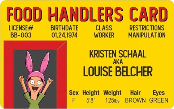 Signs 4 Fun Parody Drivers License | Louise Belcher - Bobs Burgers ID | Fake ID Novelty Card | Collectible Trading Card Drivers License | Novelty Gift for Holidays | Made in the USA