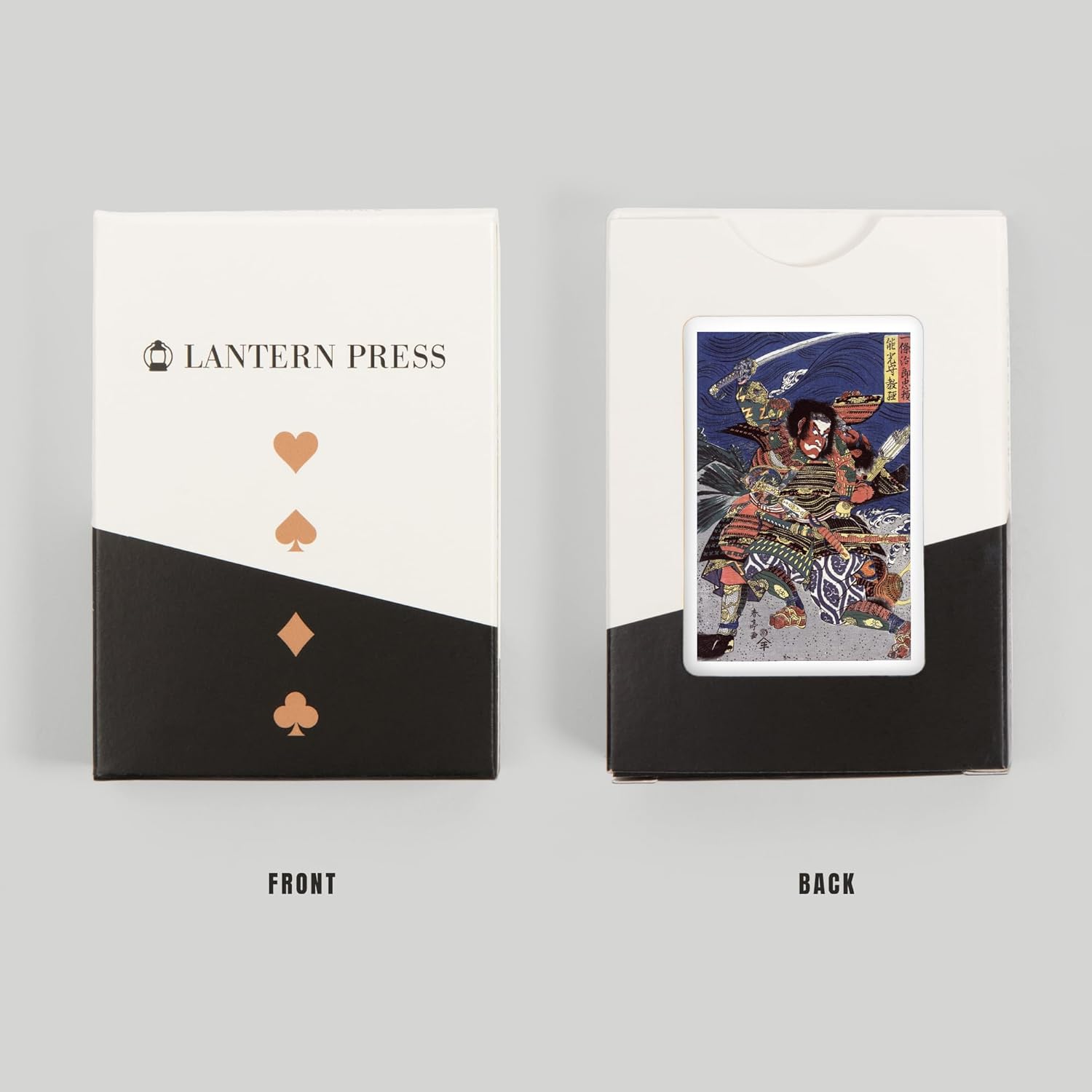 Lantern Press The Samurai Warriors Ichijo Jiro Tadanori and Notonokami Noritsune, Japanese Wood-Cut, 52 Playing Cards for Adults, Poker Size Card Deck