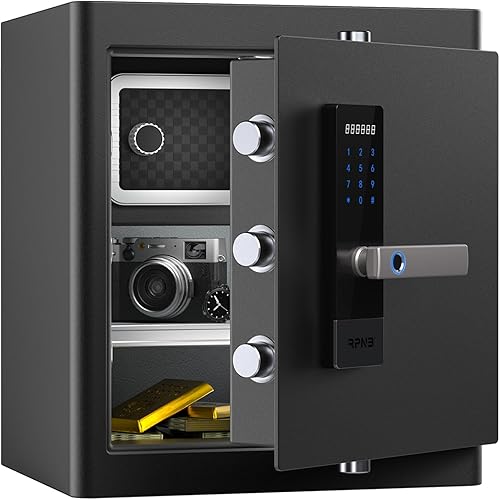 Miniatura 7 de RPNB Caja fuerte de lujo para el hogar y caja de seguridad, pantalla táctil inteligente, caja de seguridad biométrica de huellas dactilares