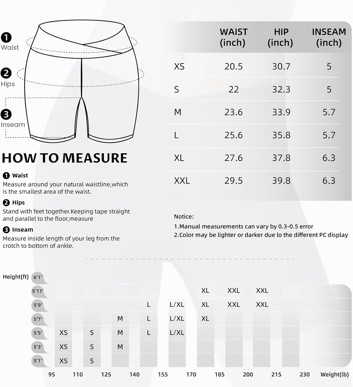 keriffe Womens Crossover Biker Shorts 5" High Waisted Yoga Workout Athletic Running Spandex Shorts - Image 6