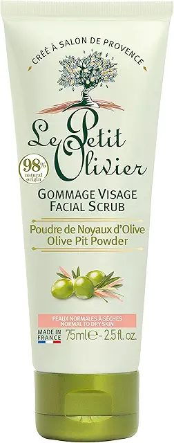 Gommage Visage Homme - Poudre Noyaux Olive - Peaux Normales à Sèches - 75 ml