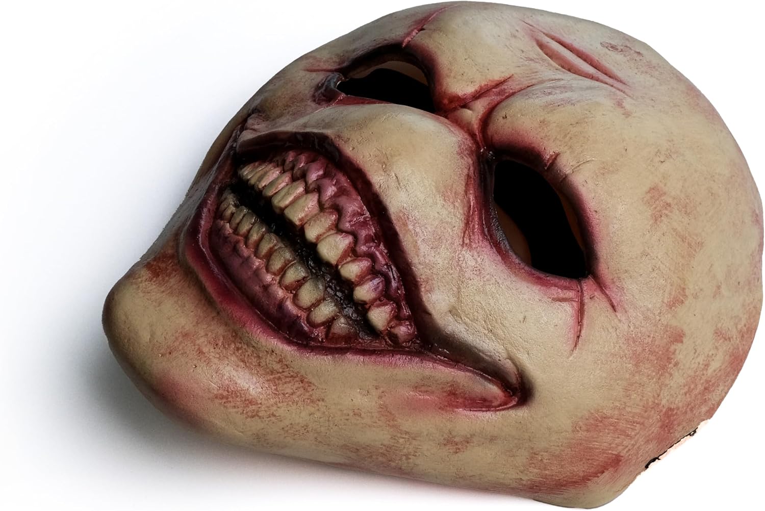 Máscara de demonio sonriente de látex para Halloween miniatura 1