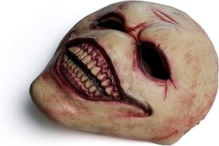 Noseless smiling demon halloween mask,Creepy Latex realistic scary mask Monster Leatherface horror ghost mask costume prop