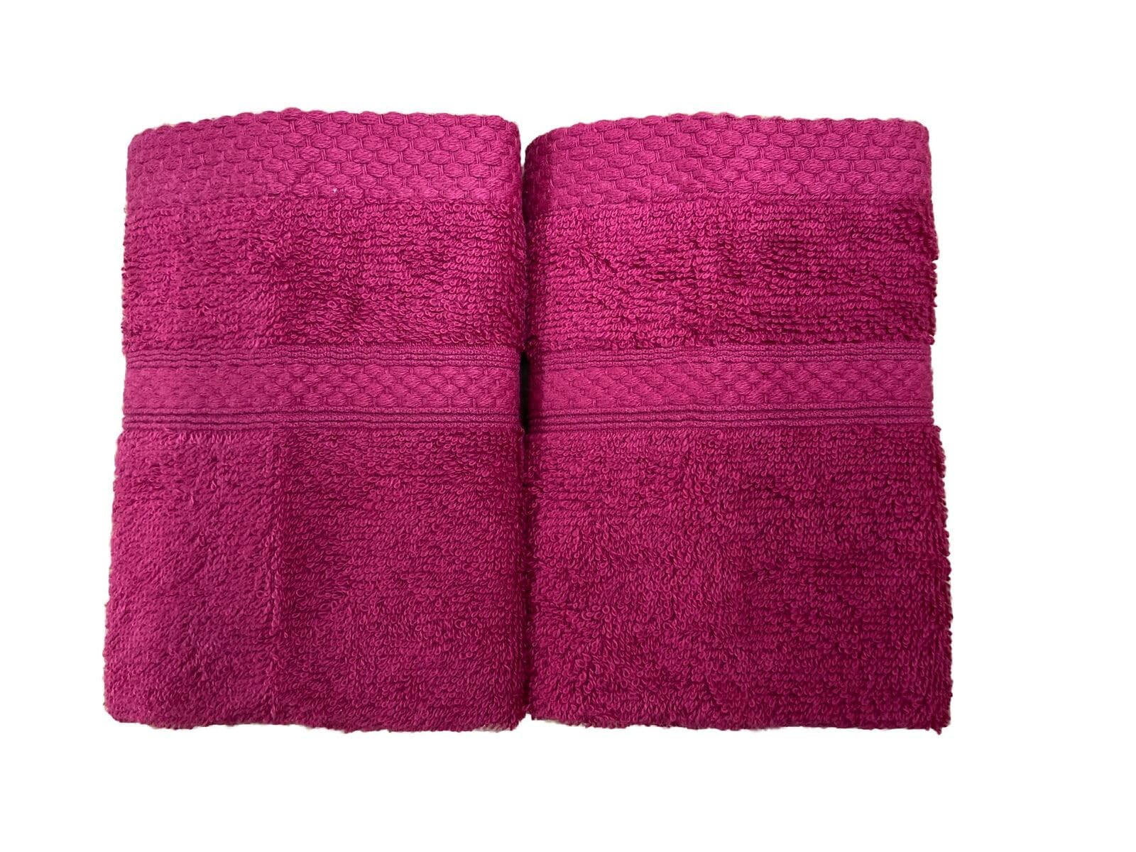 Shl Burgundy 100% Cotton Soft & Absorbent Towels 500 Gsm (Pack Of 2 Hand Towels, )