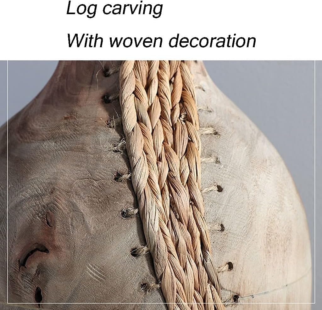 Houten Vaas Decor - Natuurlijk Standornament