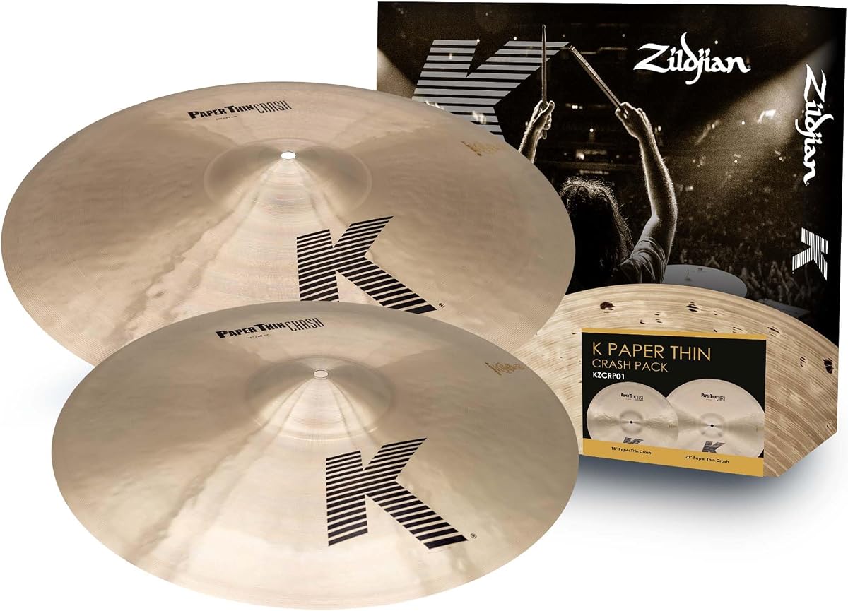 Zildjian KZCRP01 K Paper Thin Crash Cymbal Pack 18/21