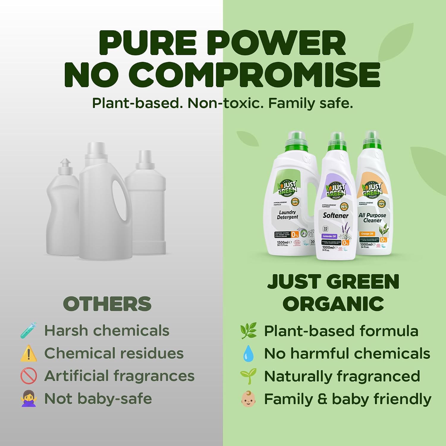 Fabric Softener, Plant-Based Liquid Fabric Softener, Non-Toxic, Hypoallergenic, EcoCert Certified, Vegan, Natural Lavender Scent, Static Control, 32 Washes, 33.8 fl oz (1000 ml)
