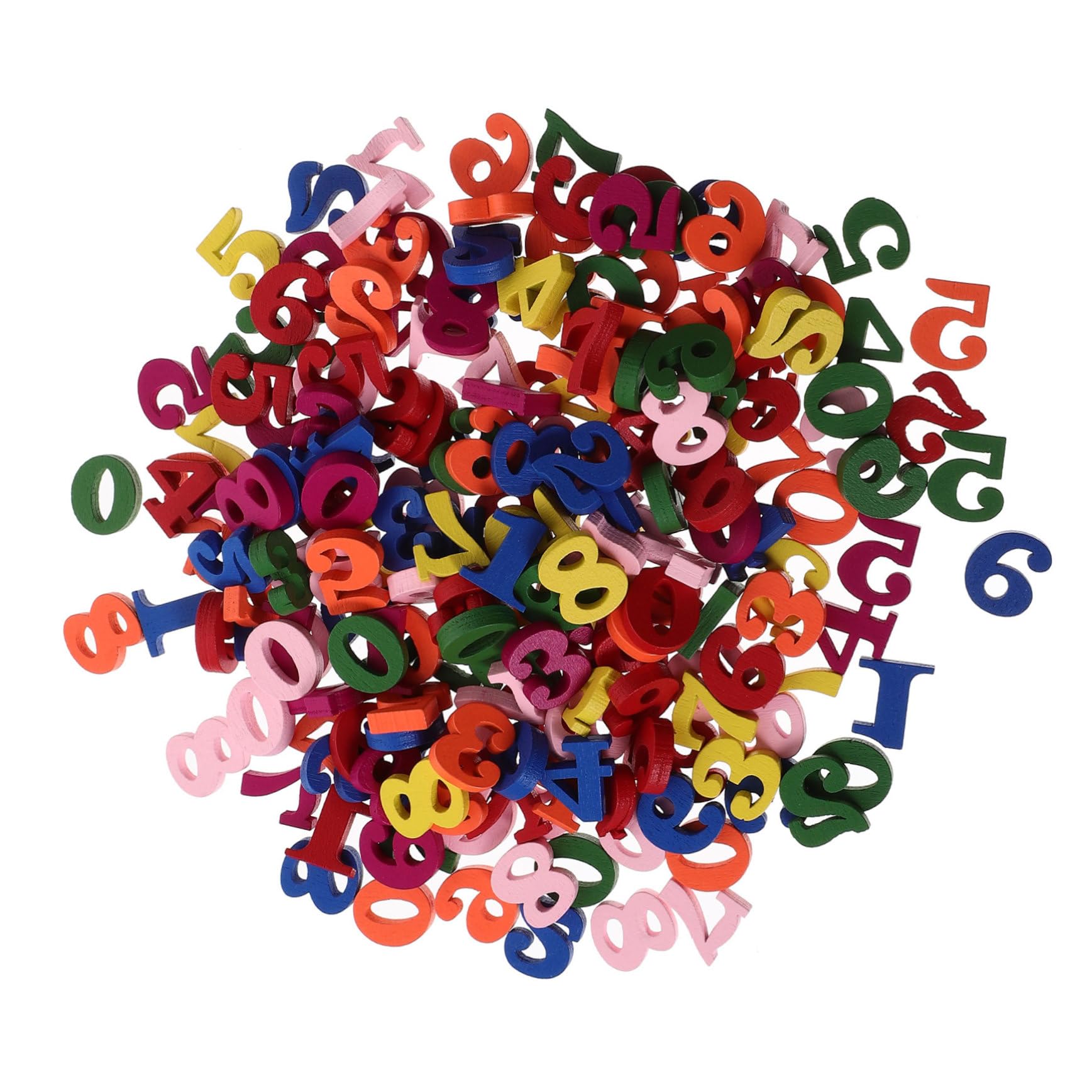BESPORTBLE 200pcs Onewooden Number Tiles Wood Numbers Decor Wooden Party Desk Decor Sign