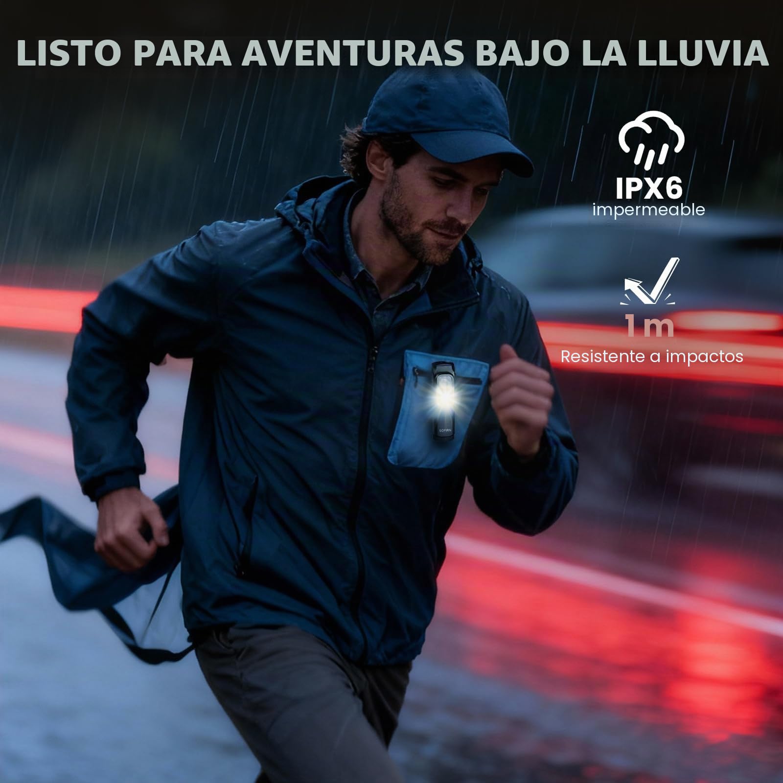 sofirn ST10 EDC - Linterna recargable con clip con luz roja, 1000 lúmenes brillante IPX6, multimodo, magnética, pequeña luz de bolsillo con señalización, ciclismo, camping, emergencia