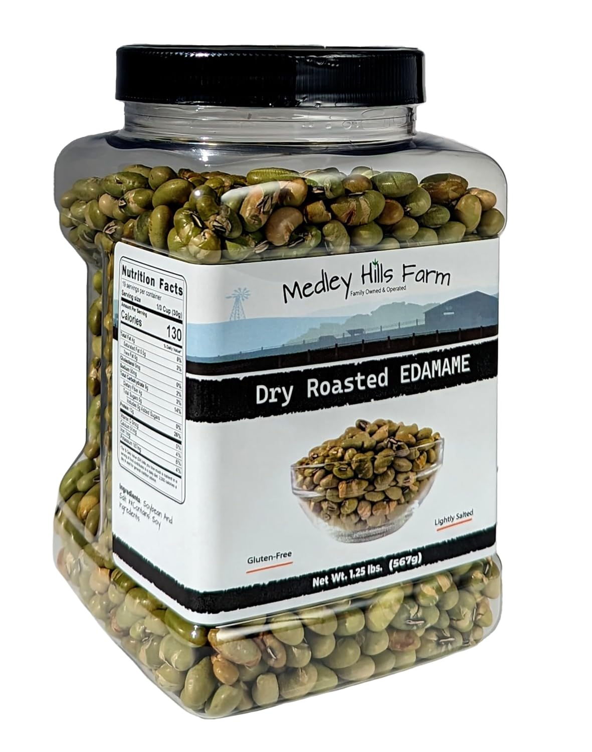 Dry Roasted Edamame by Medley hills farm 1.25 Lbs. in