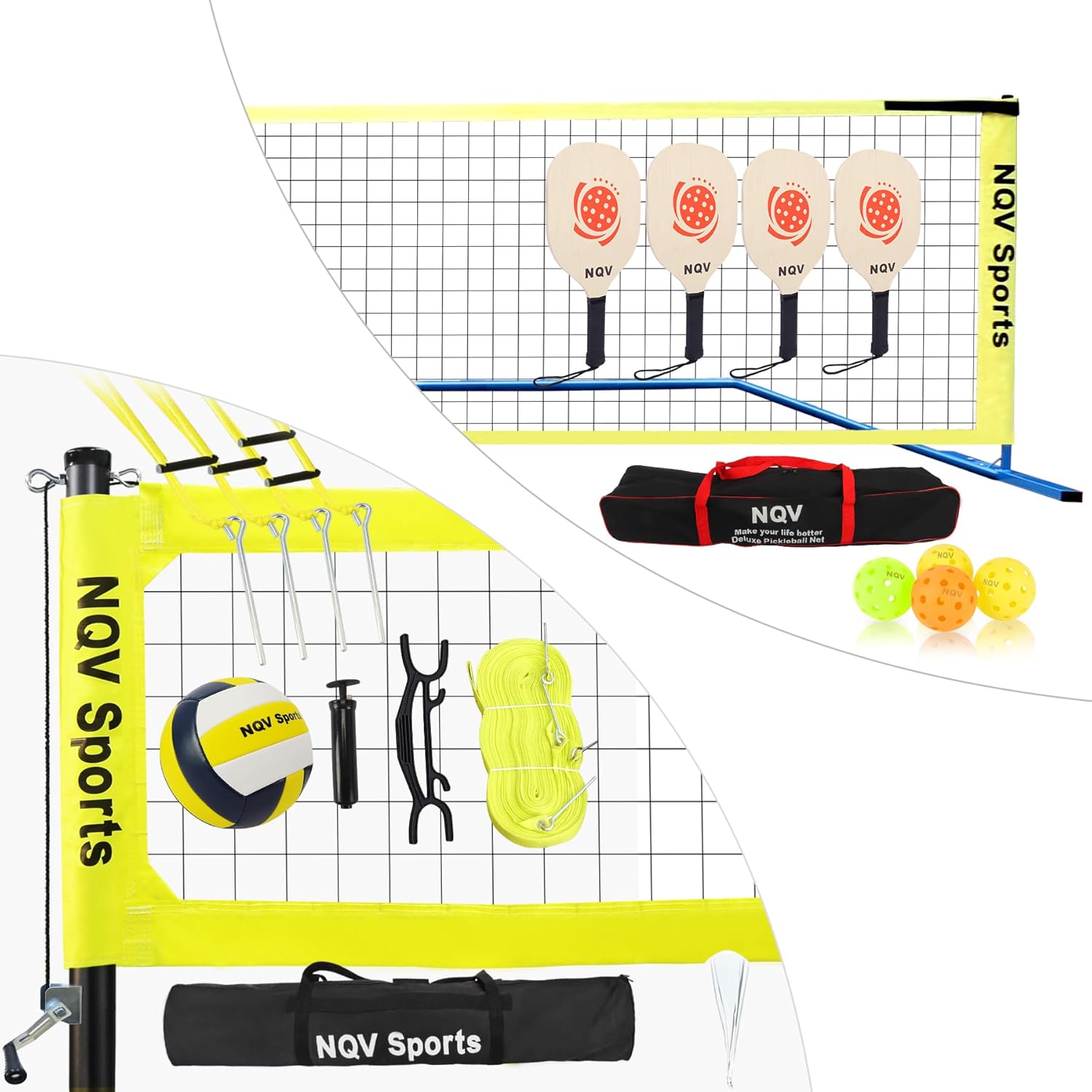 Professional Volleyball Set & Pickleball Net Set Sports & Outdoors