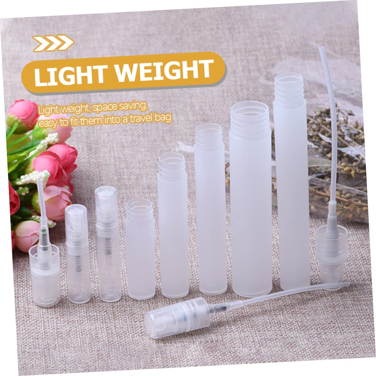MAGICLULU 48piezas Botellas De Spray De Perfume Mini De Frascos Recargables Transparentes Cosméticos