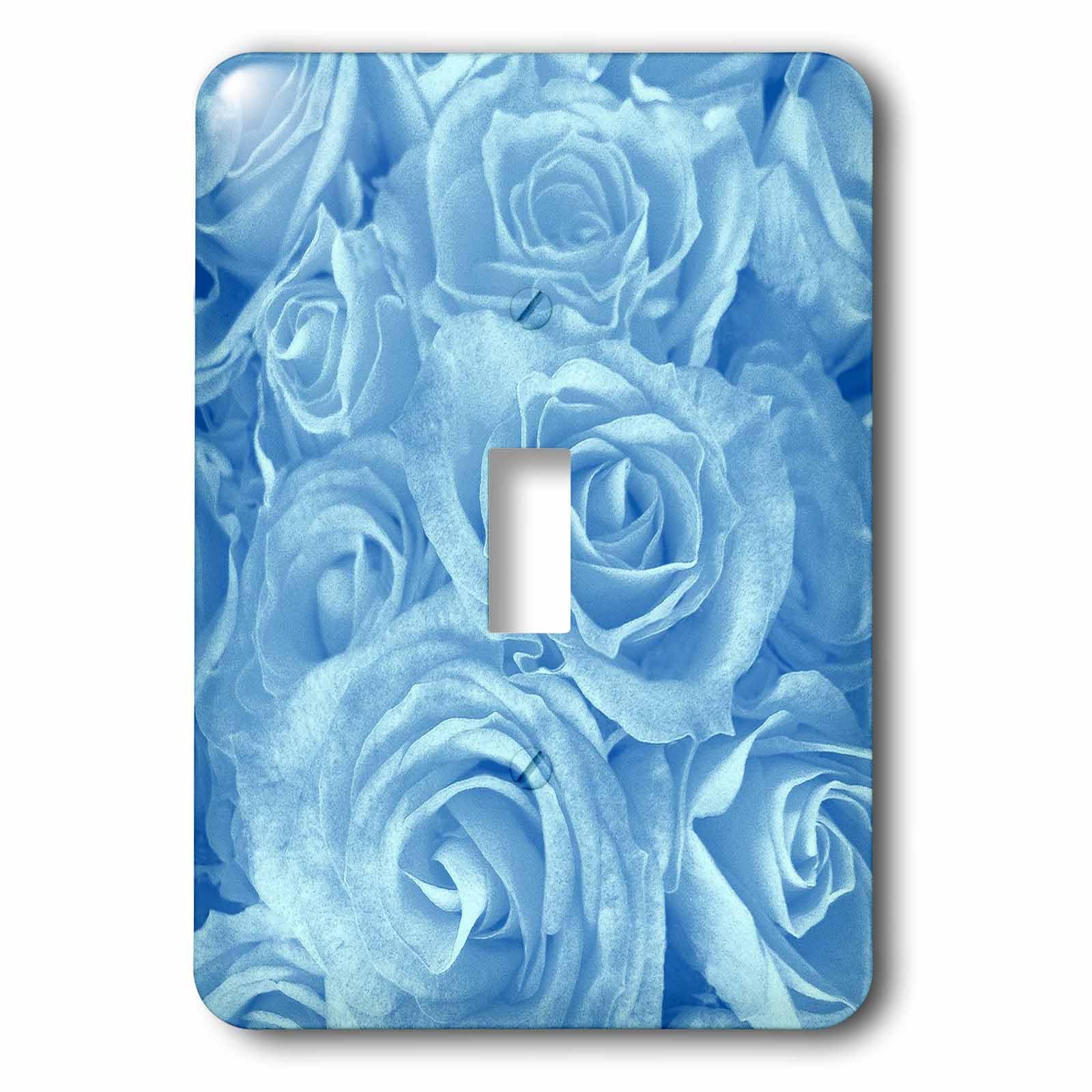 Interrupteur à baïonnette roses bleues pour remplacer vos plaques murales ternes