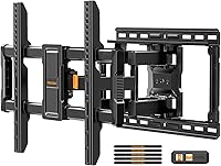 Perlegear PGLF15 UL-Listed Full Motion TV Wall Mount for 42-97 Inch TVs up to 132 lbs - Tool-Free Tilt Swivel Extension, 12/16in Studs, Max VESA 600x400mm
