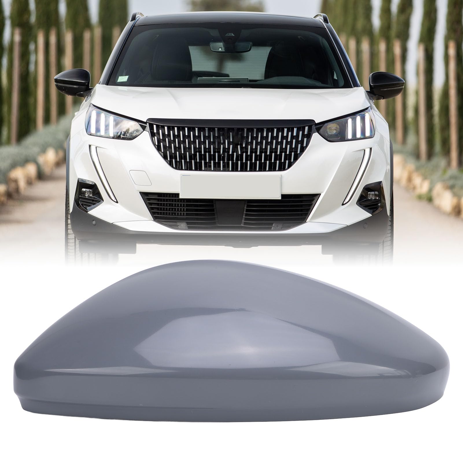 Rearview Mirror Cap Non Scratch Sporty Look Shockproof Door Wing Mirror Cover 2008 P24 2019+