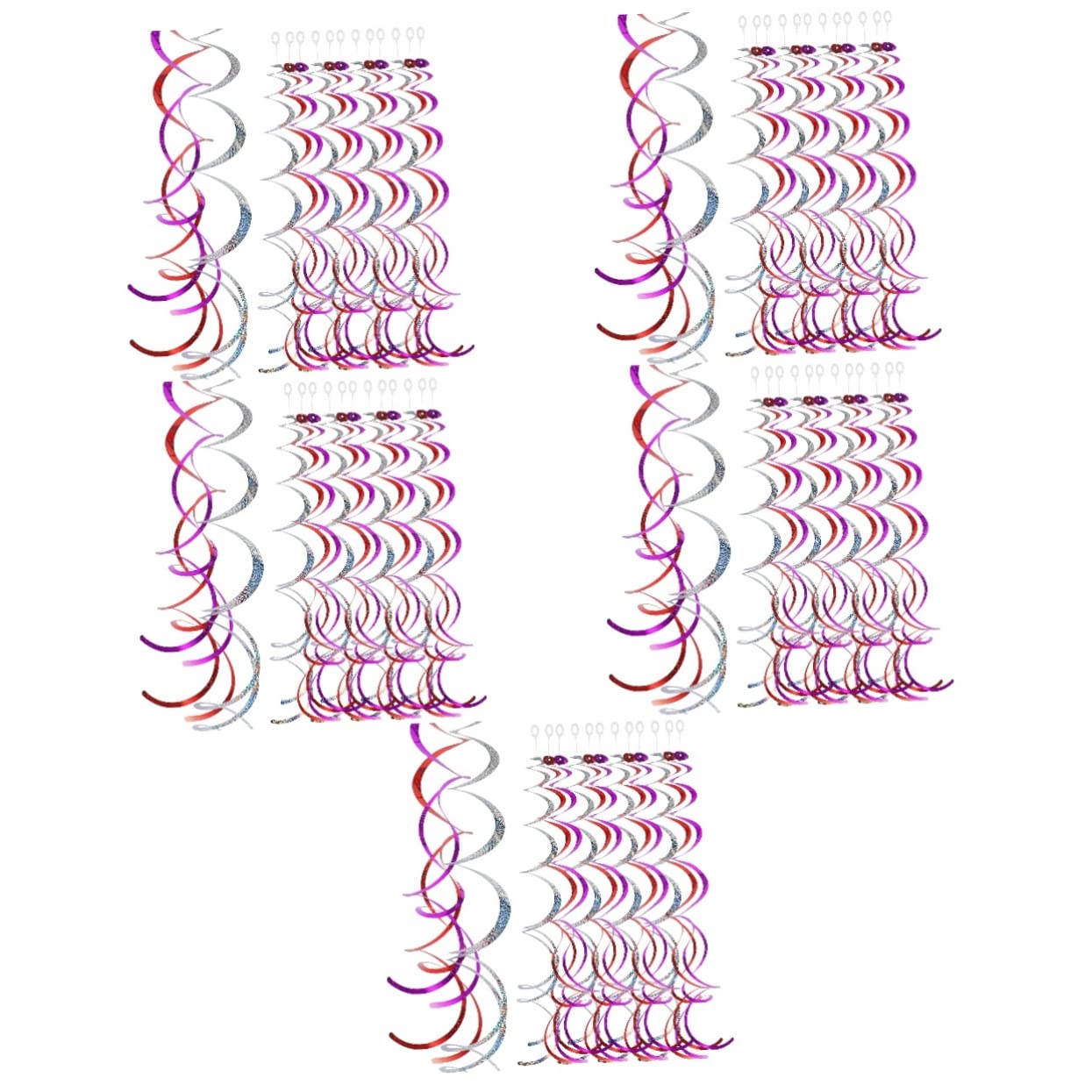 Amosfun 25 Set decorazione della festa decorazioni natalizie christmas decorations Decorazione di nozze turbinii sospesi decorazioni per feste decorazione di halloween sospeso pvc