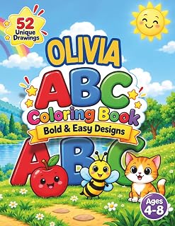 Olivia personalized book ABC Coloring Book: Olivia personalized gifts; A Personalized Alphabet Coloring Adventure for Kids with Letters, Words, and ... Olivia personalized gifts) (Spanish Edition)