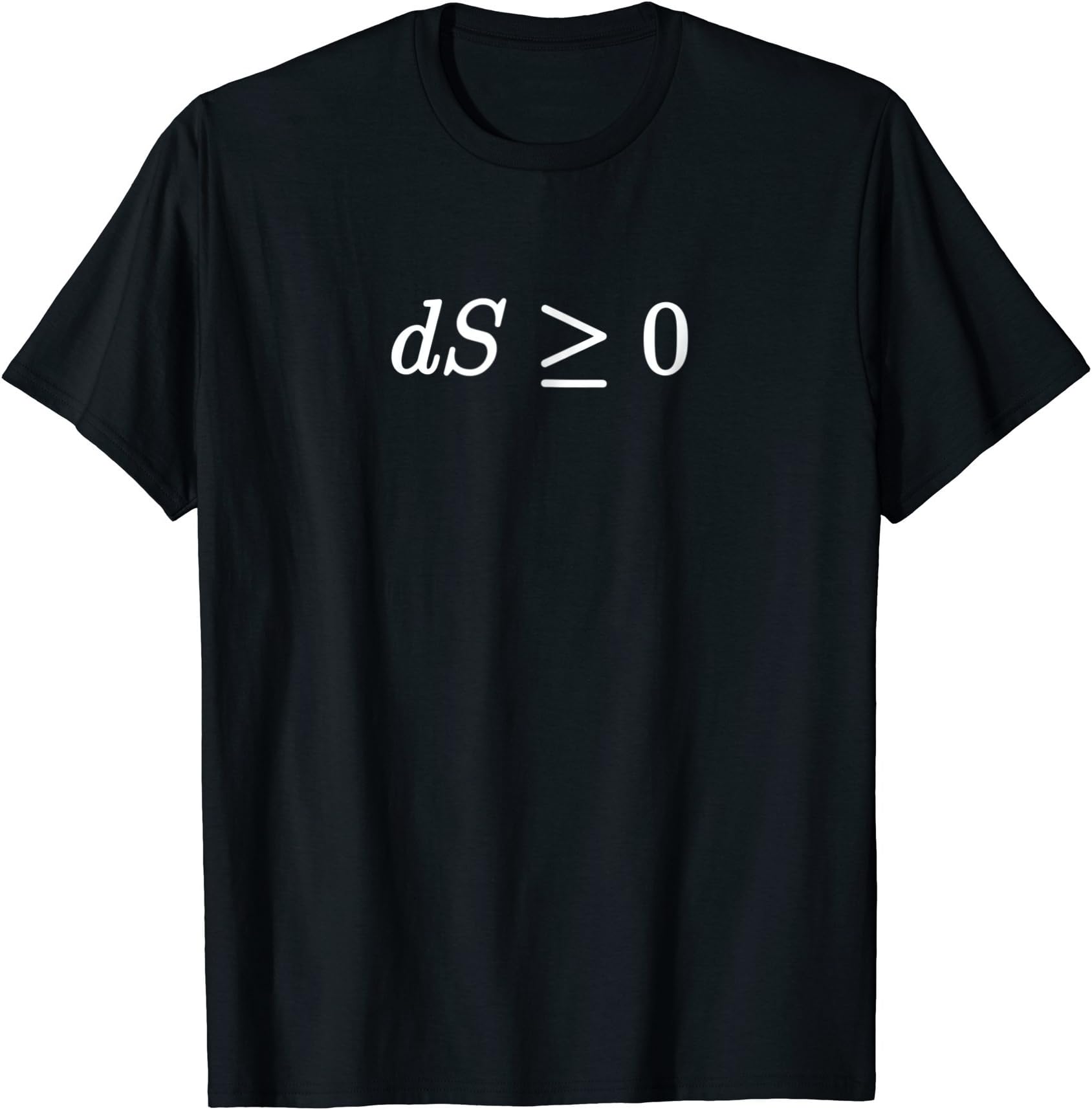 Cool Science and Math T ShirtsSecond Law of Thermodynamics Equation Cool Geeks T Shirt T-Shirt