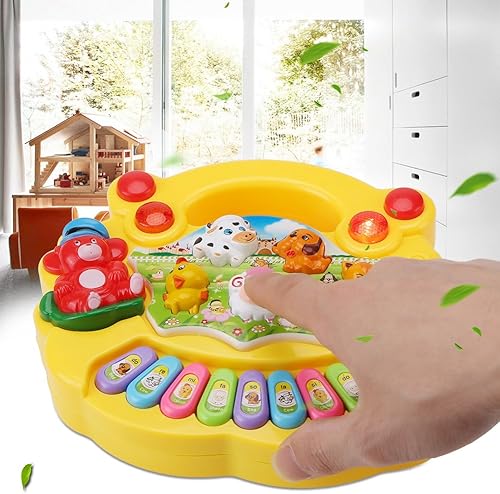 Miniatura 3 de Piano educativo musical, piano de granja de animales para niños mayores de 3 años - Teclas de sonido interactivas y conversión de 4 modos - Amigo