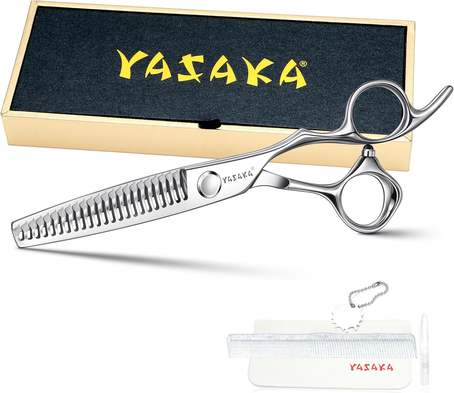 Professional Barber Scissors 6.0", Cobalt Alloy Steel Hair Cutting Scissors with Sharp Convex Blades for Precision Cutting, Ideal for Salon Stylists & Home Haircut -Silver