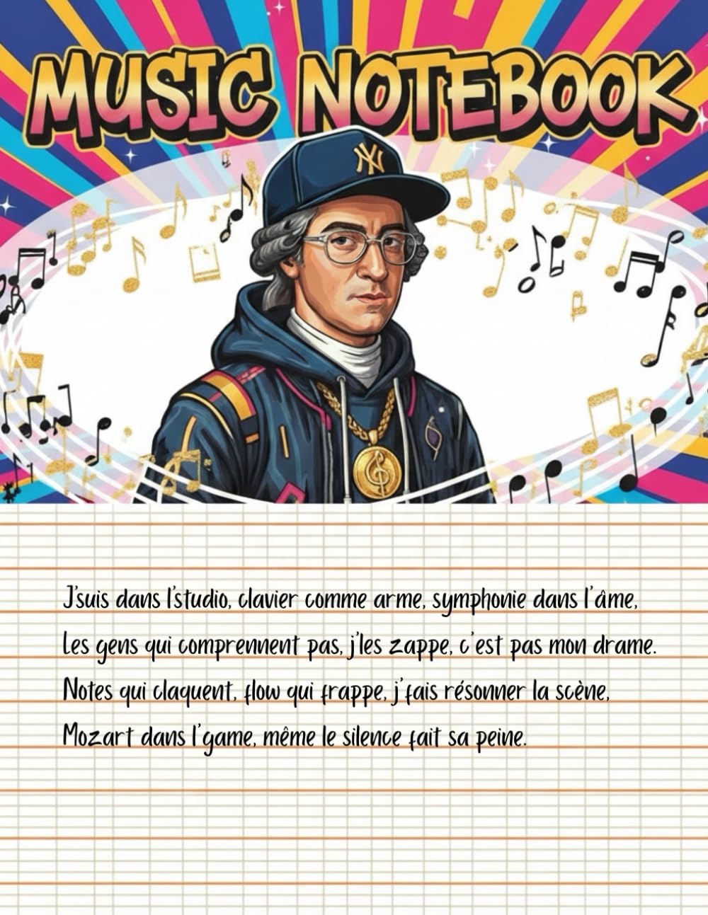 Cahier de Musique avec Portées & Carreaux – Cahier de Musique pour Enfants et Débutants: Papier à musique double portée + lignes carreaux – idéal pour école et solfège (French Edition)      Paperback – October 13, 2025