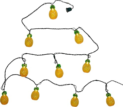 Miniatura 2 de Kurt Adler - Juego de luces de piña con aspecto de cristal de 10 luces