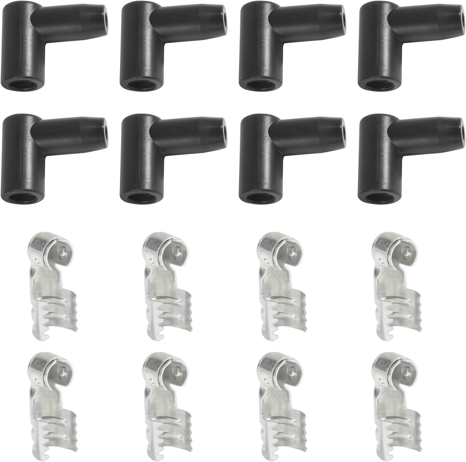 8 Pack Spark Plug Boot,Car Accessories Spark Plug Wire Kit,Spark Plug Wire Ends and Boots,HEI Distributor and Coil Boot Ignition Wire Set,Fits 6-10mm Wires for A Wide Range of Applications