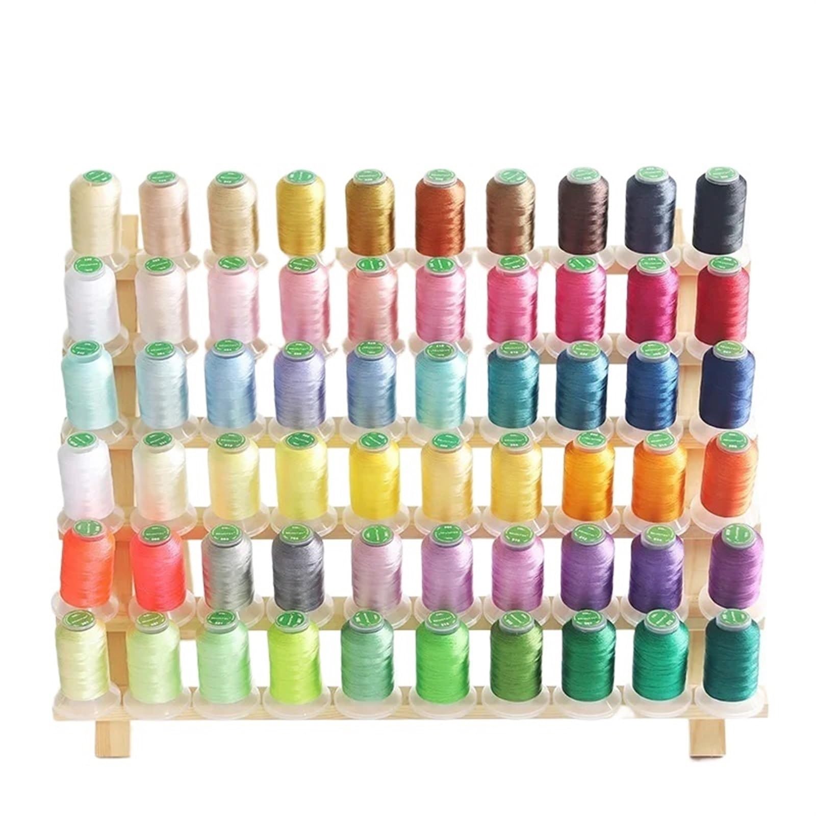 Hilo de Borda Hilo de coser poliéster for bordado, hilo punto cruz, 60 colores para Entusiastas del Bordado(60 colors)