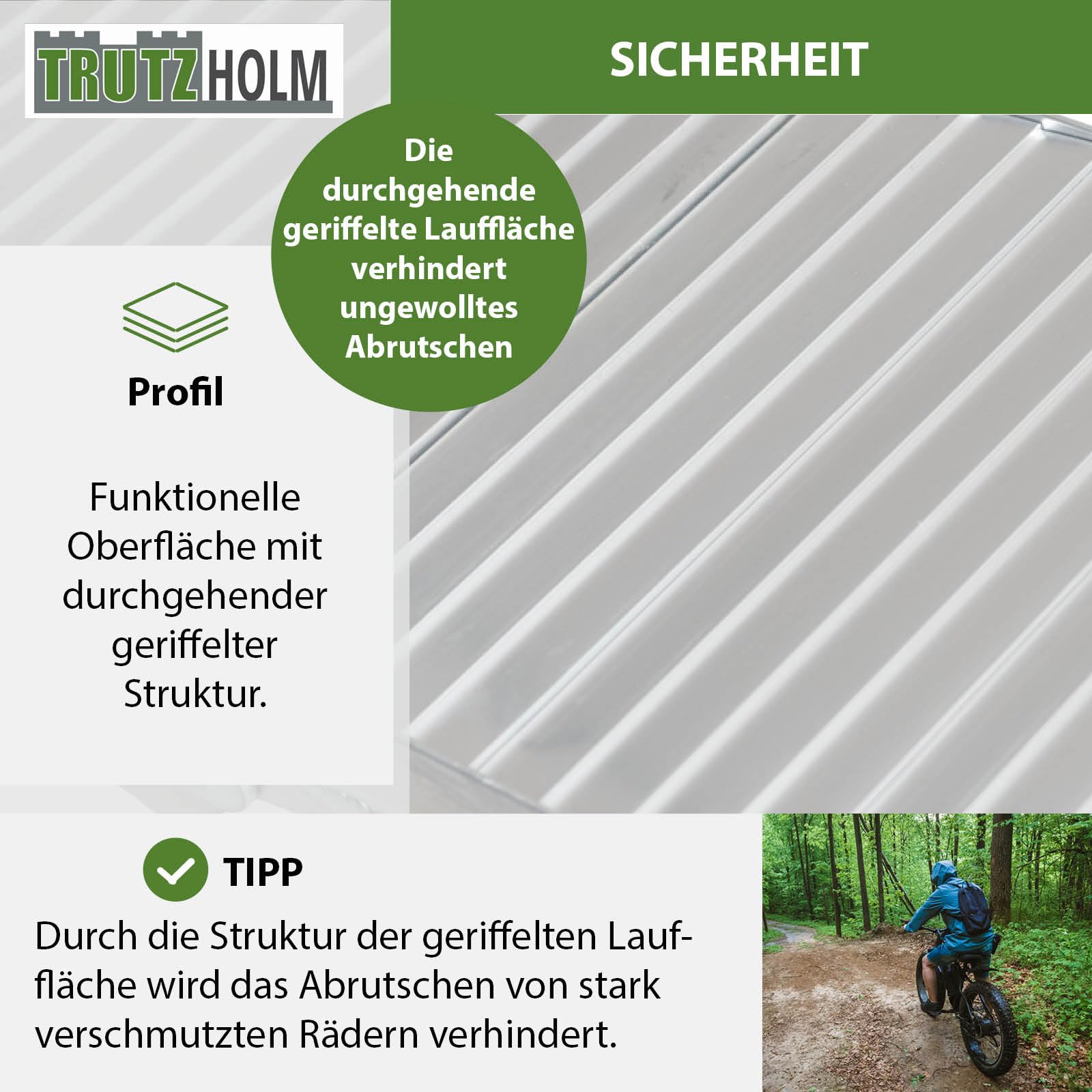 TRUTZHOLM 2x Auffahrrampe Alu klappbar 205 cm 340 kg Traglast je Rampe rutschfeste Lauffläche Breite 28 cm faltbare Motorradrampe extra leicht Verladerampe mit stabiler Konstruktion inkl. 2x Spanngurt