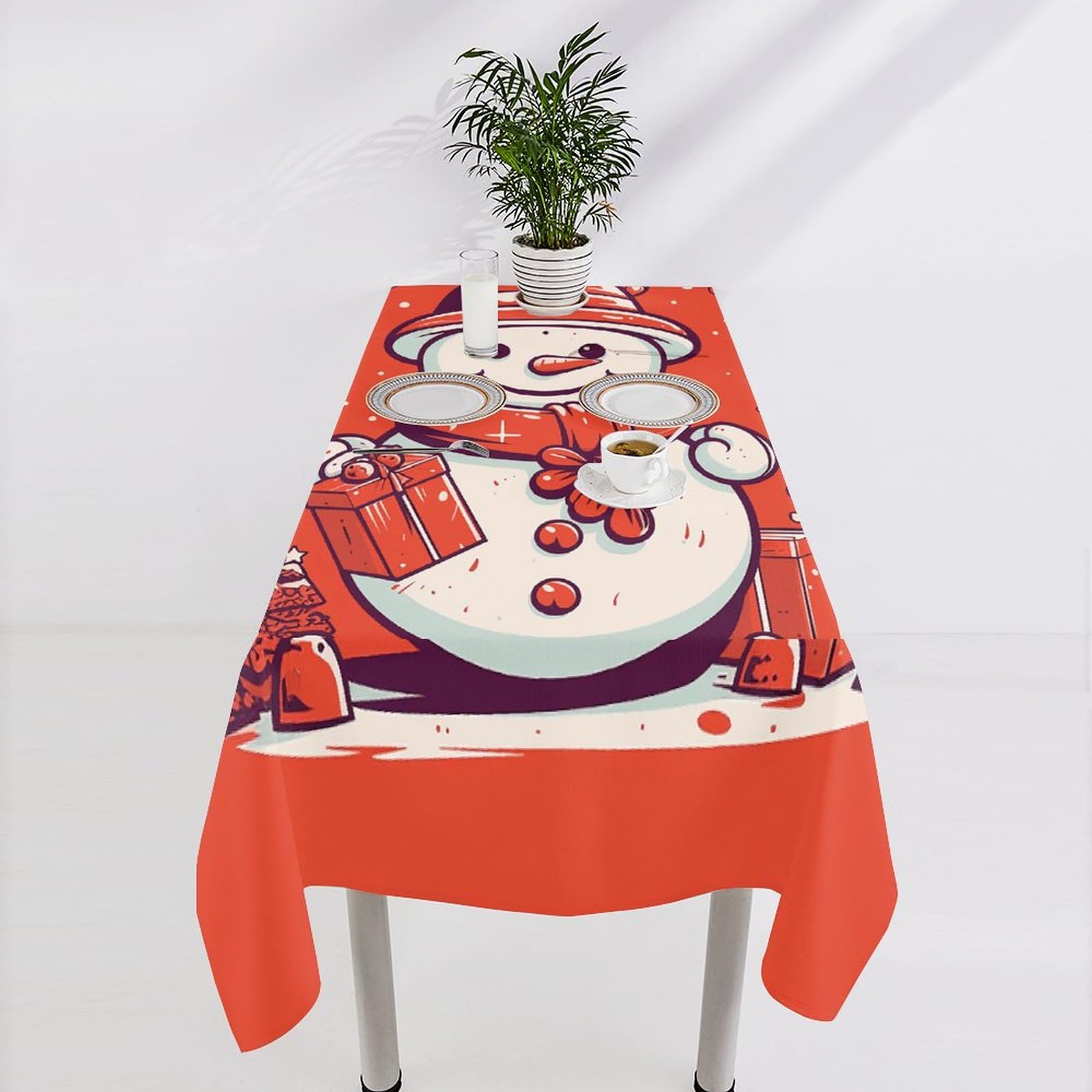 Nappe de cuisine bonhomme de neige pour célébrer la magie des vacances de Noël en famille