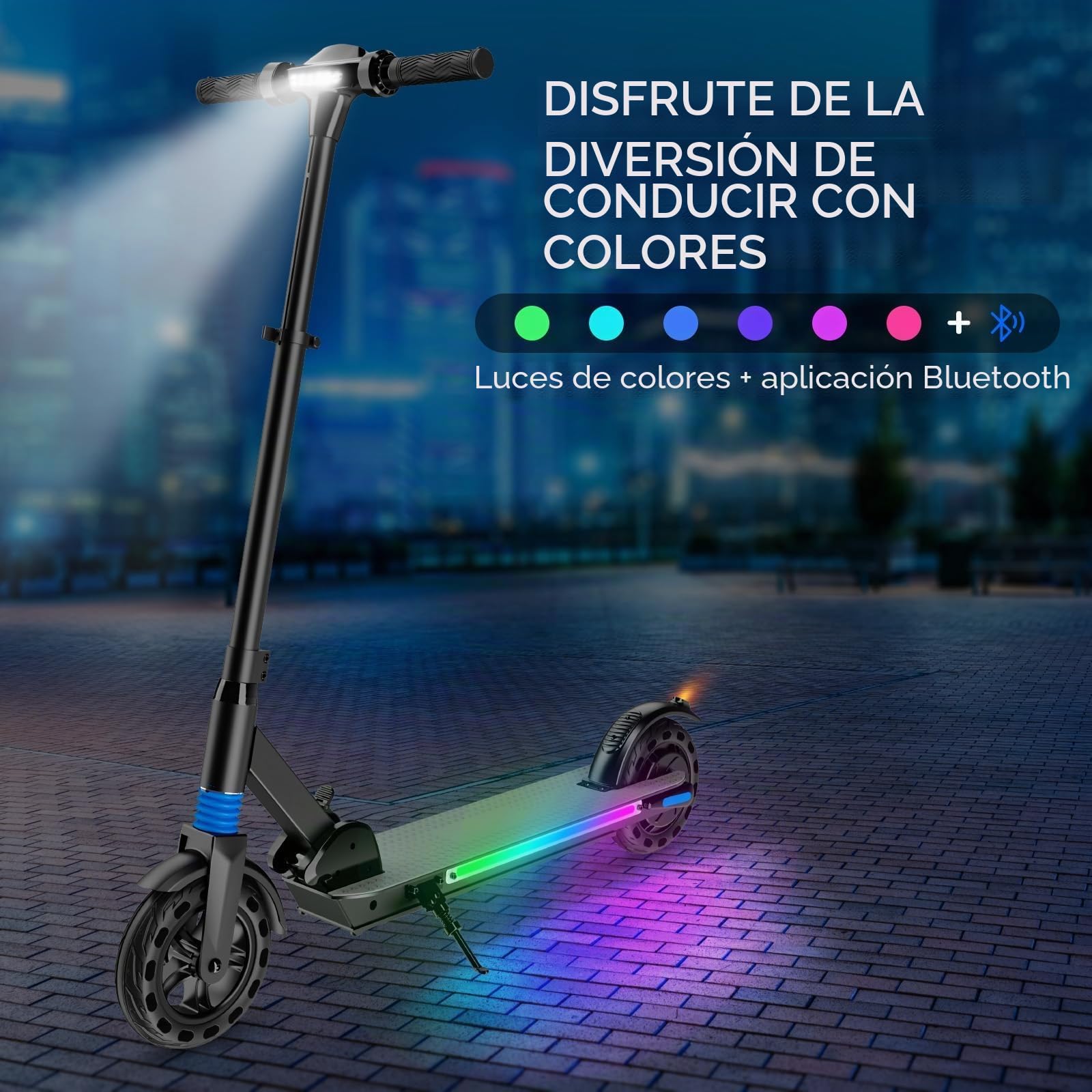 Patinete eléctrico para niños, pantalla LED, plegable y de altura ajustable, para niños de 8 a 16 años, alcance máximo 20 KM, máx. 20 km/h, regalo para niños y jóvenes, sin certificado ABE