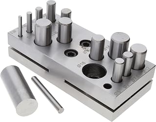 The Beadsmith Steel Circle Disc Cutter Set with 14 Punches and Die. Tool for Cutting Accurate Round Metal Discs or Coins from 7/64'-5/8” Inches Using a Soft Metal Sheet up to 14 Gauge and Thinner
