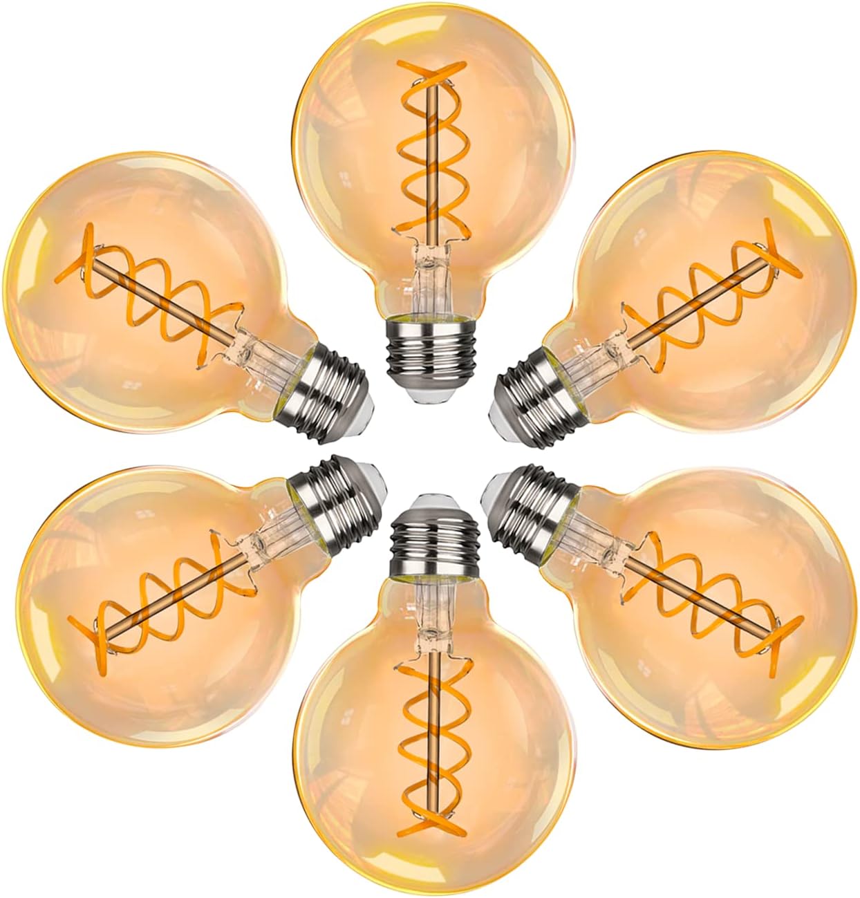 LED lamp E27 4W G80 2.700K dimbaar opaal 2 per set