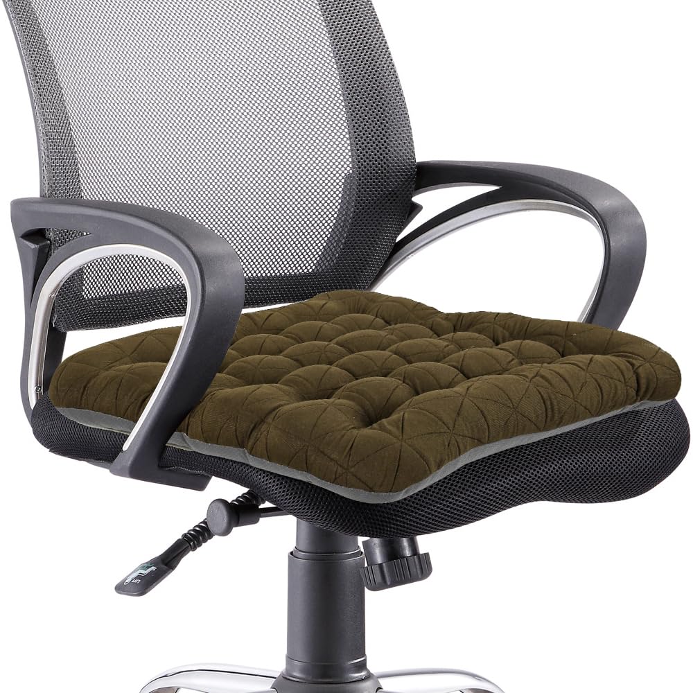 Luxury Bar Stool Cushion - Black Jacquard -23