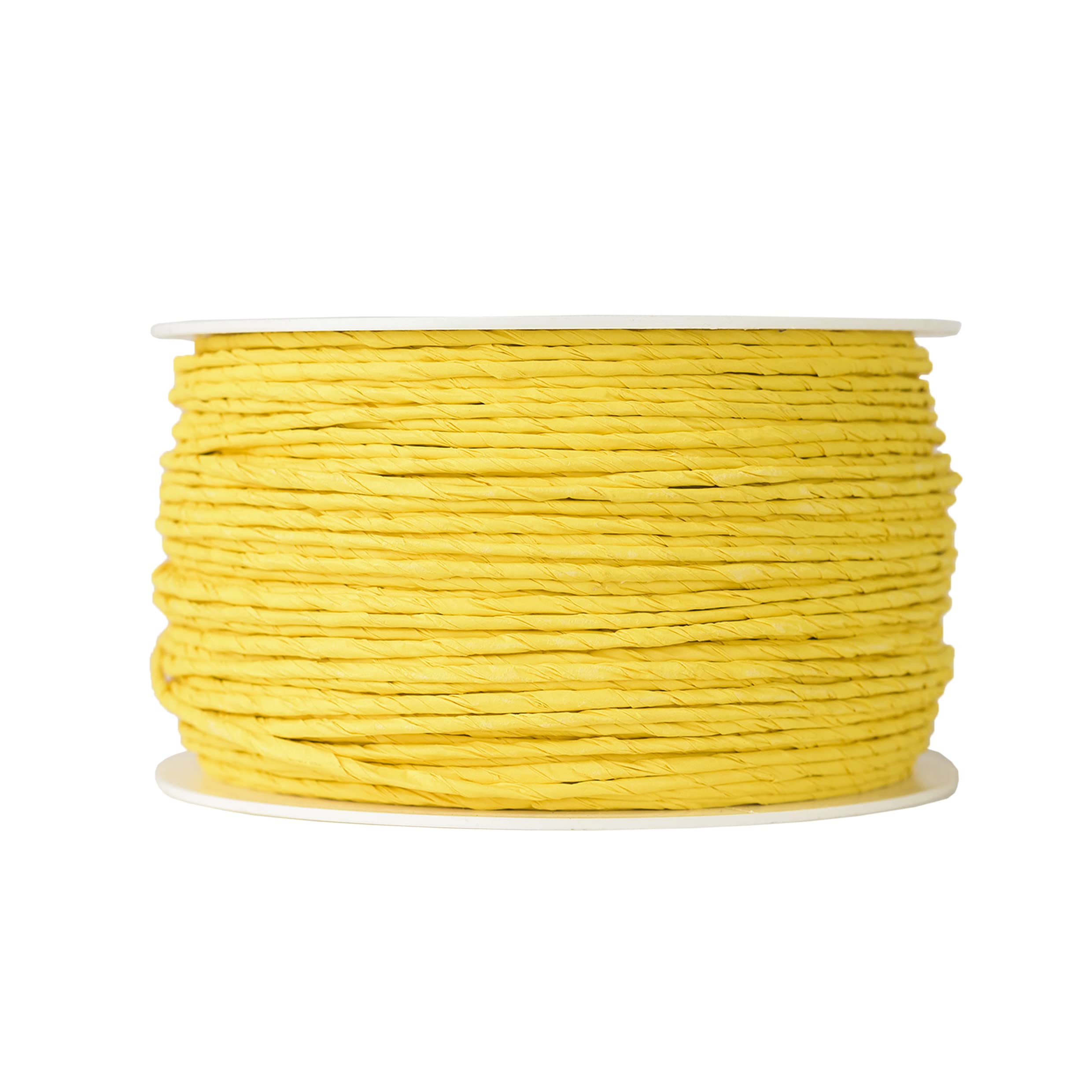 Interflowers GmbHVarious Paper Wire Offers in All Lengths and Colours for Crafts, Floristry, Craft Cord, Paper Wire, Tear-Resistant Binding Wire, Craft Wire, Jute String (Spool, Yellow)